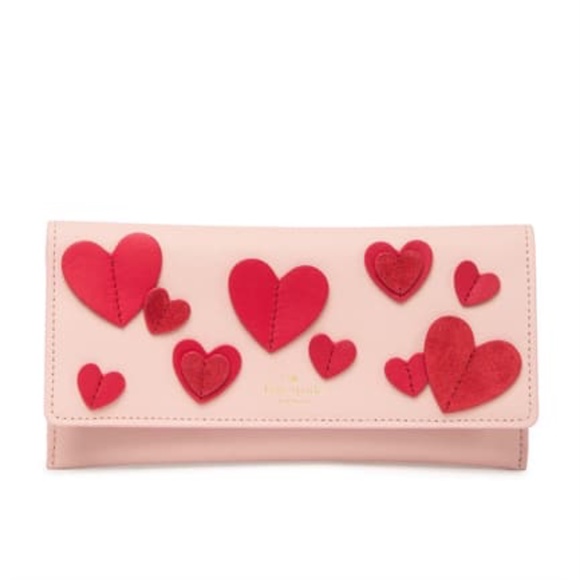 kate spade new york heart embellished clutch